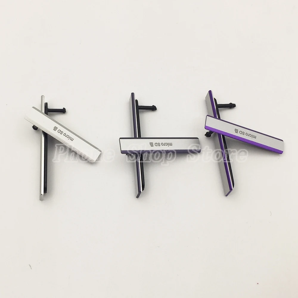 

2in1 For Sony Xperia Z2 Dust Plug D6503 L50W D6502 D6543 Micro SD USB + SIM Card Slot Dust Plug Cover Charging Port