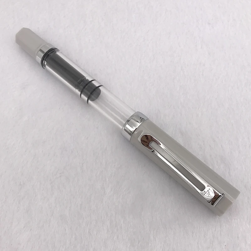 1 шт. прозрачная перьевая ручка F/EF перо для выбора Lanbitou пластиковые ручки для студентов Calligranphy чернила школьные принадлежности канцелярские принадлежности - Цвет: grey