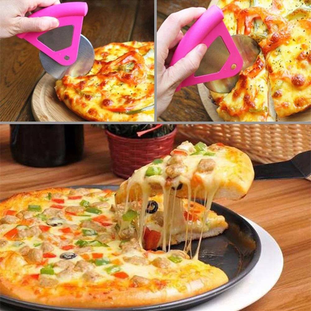 1pc Mini Round Shape Pizza Cutter Wheels Pizza Knife Stainless Steel Dining Accessories Home Kitchen Slicer Baking Tools (2)