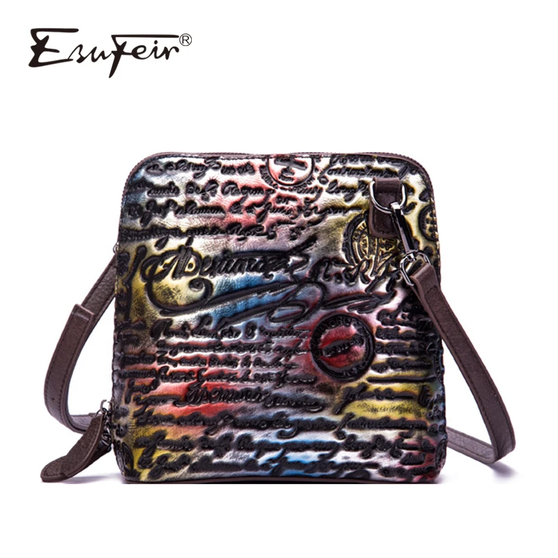 New ESUFEIR Luxury Women Shell Messenger Bag Genuine Leather Embossed Vintage Shoulder Bag Ladies Fashion Handbags Crossbody Bag цена New ESUFEIR Luxury Women Shell Messenger Bag Genuine Leather Embossed Vintage Shoulder Bag Ladies Fashion Handbags Crossbody Bag цены онлайн