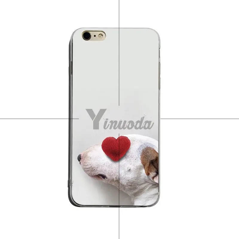 Yinuoda Jimmy Choo Bull Terrier Dog Luxury High-end phone Accessories Case For iPhone X XS XsMax XR 8 7 6Splus Cellphones