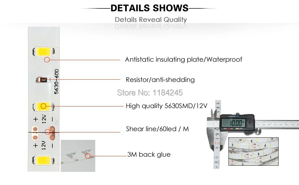 Более высокая яркость! 5630 5 м Светодиодные полосы Номера Водонепроницаемый Освещение 300 60leds/м белый/теплый/ coldwhite/красный/зеленый/синий