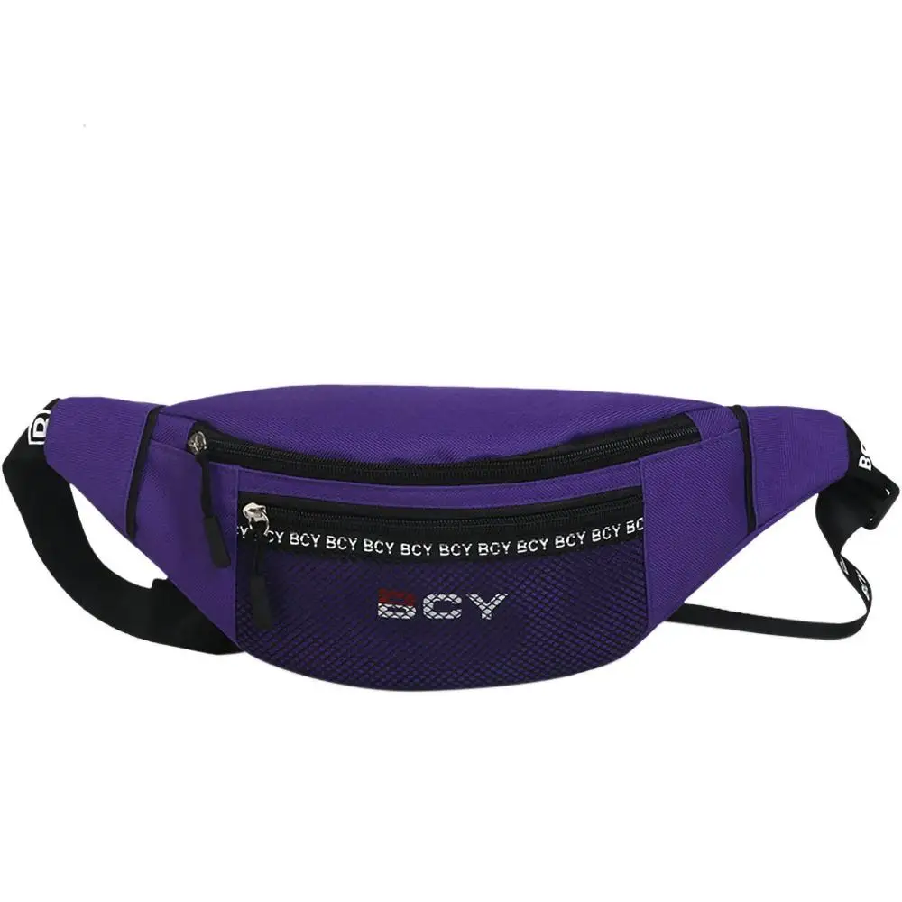 Fashion Neutral Banana Waist Belt Bag Bags Heuptas Outdoor Zipper Canvas PU Messenger Bag Fanny Pack Sport Chest Bag j72 - Цвет: purple purse