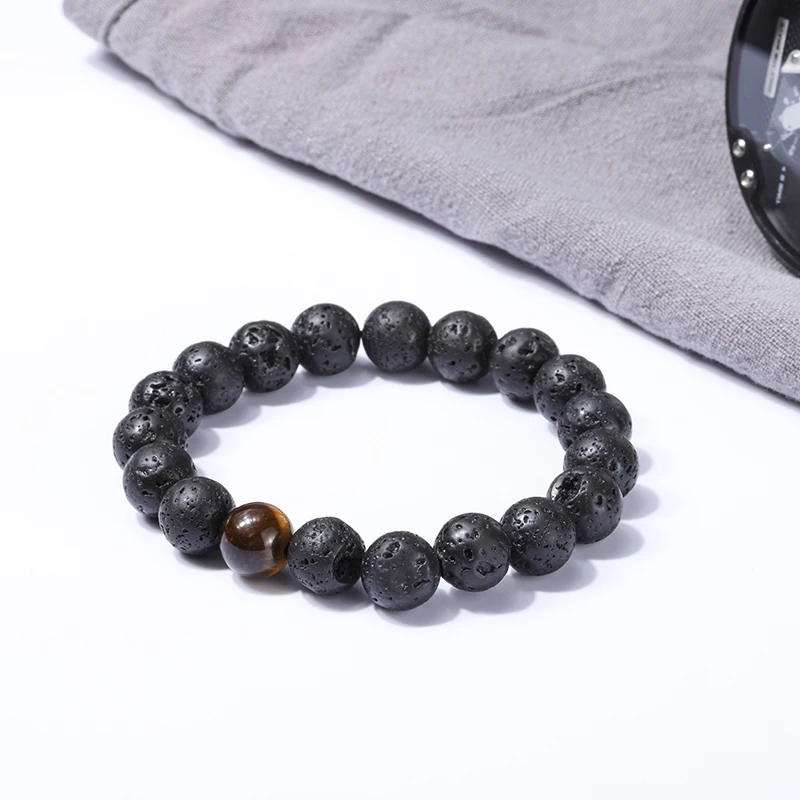 

wholesale Men Natural lava stone designer bracelet mens designer beaded bracelets Jewelry gift 50pcs/lot+free shipping
