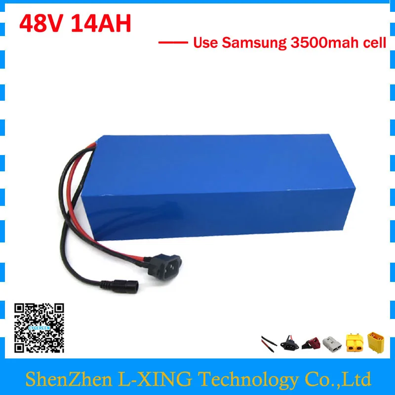 Free Customs Fee 48V 14AH Electric Bike Battery 48 V 14AH Battery Pack Use Samsung 3500mah