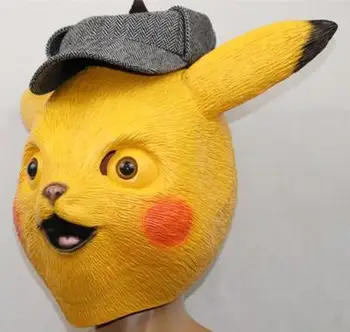 

Lovely Detective Pikachu Mask Animation Pikachu Mask Spirit Pikachu COS Mask