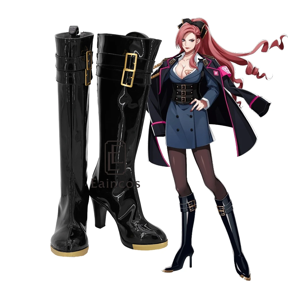 Hypnosis Mic Division Rap Battle DRB Ichijiku Kadenokoji Cosplay Party Shoes Black High Boots | Тематическая одежда и