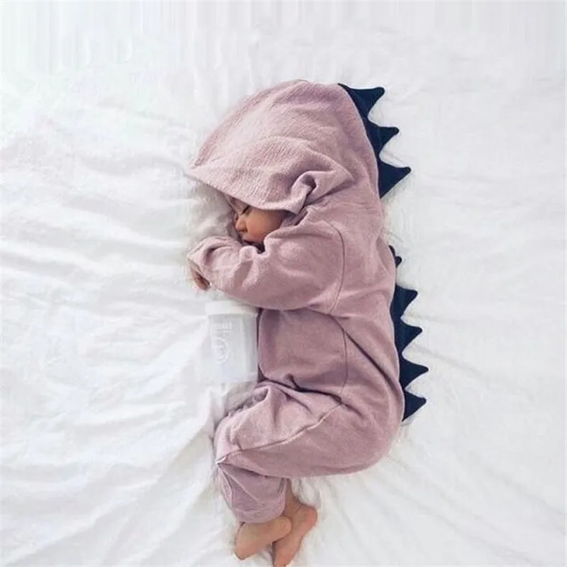 Emmababy для маленьких мальчиков девочек 3D динозавр костюм Твердые Розовый Серый Комбинезоны для малышек теплая весна-осень хлопок комбинезон одежда Emmababy для маленьких мальчиков девочек 3D динозавр костюм Твердые Розовый Серый Комбинезоны для малышек теплая весна-осень хлопок комбинезон одежда