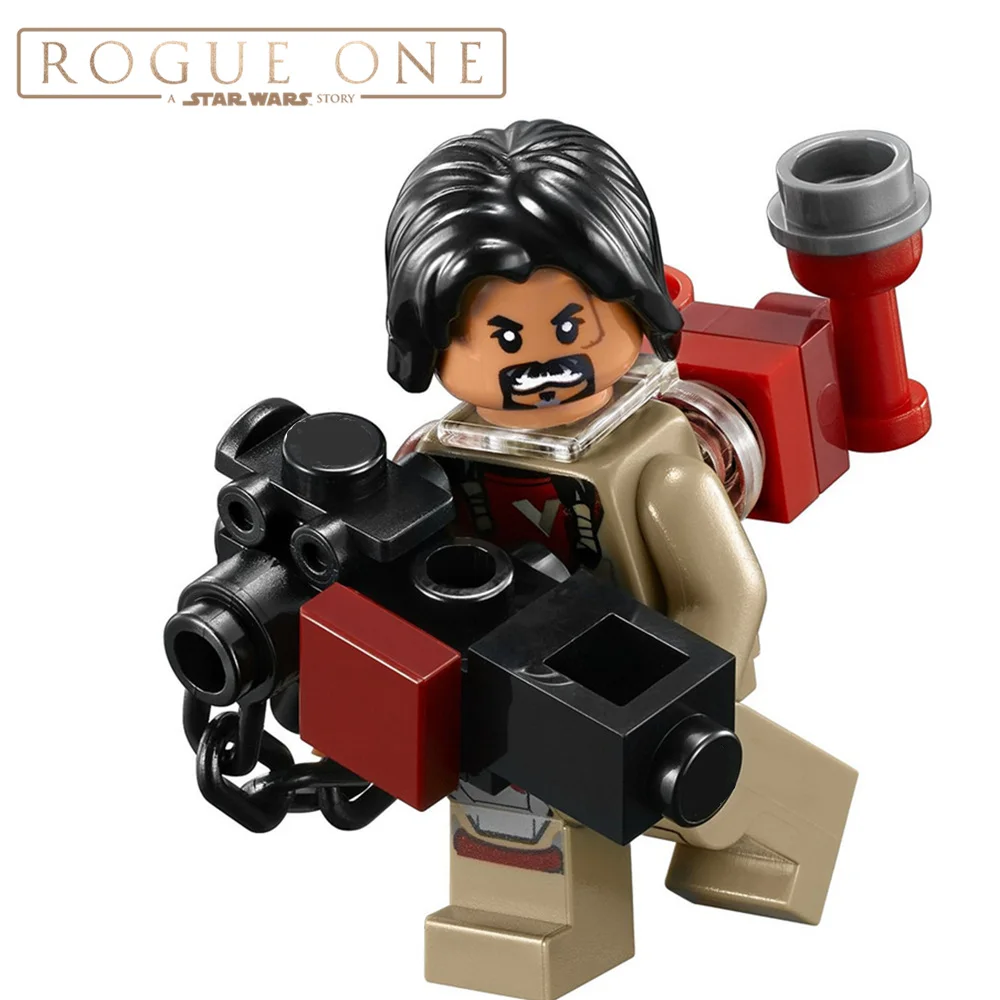 

SingleSale STAR WAR Rogue One Baze Malbus with Weapon Leia Orson Yoda minifig Assemble Building Blocks Kids Learning Gift Toys