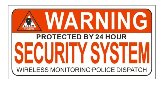 

Free Shipping Intruder Security System Alarm Warning sticker With 10PCS