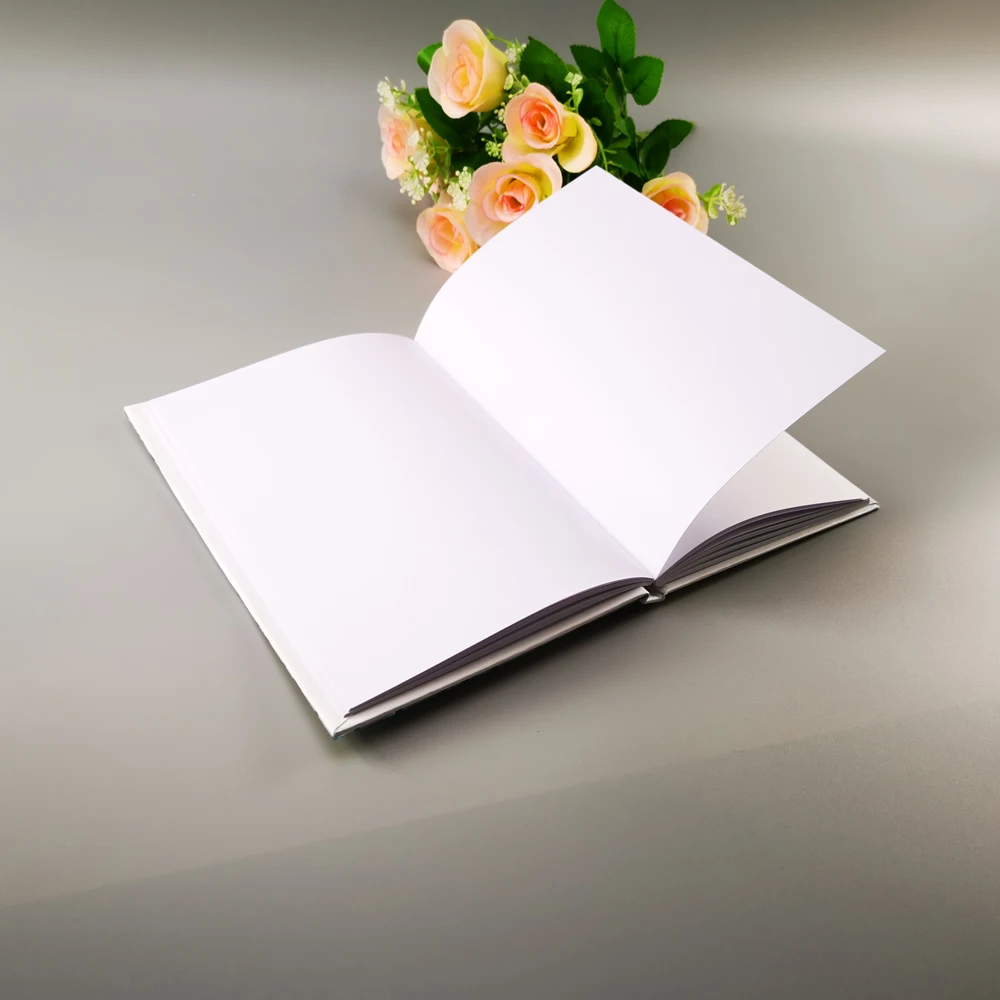 Wedding Custom Signature Guest Book Oval White Blank Inner 50Page, Personalized Mirror Books Guest Gifts Party Decor Favor (4)