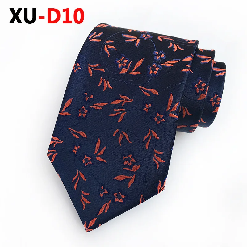 Шелковый 8 см разноцветный синий галстук в горошек Бизнес Модный Роскошный Галстук официальные аксессуары мужские галстуки - Цвет: XU-D10