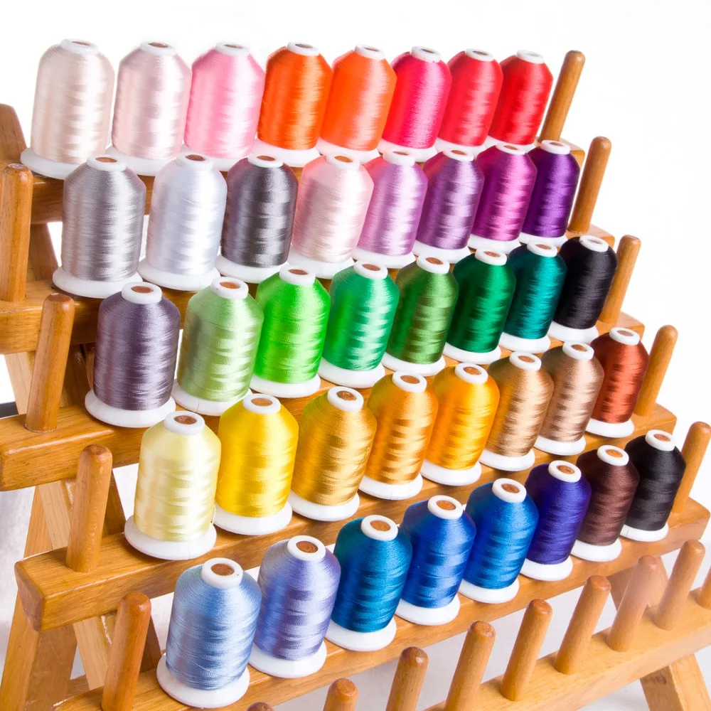 

New Brand Simthread embroidery thread 120D/2 40WT polyester thread 1100Y/cone 40 colors per set with free shipping