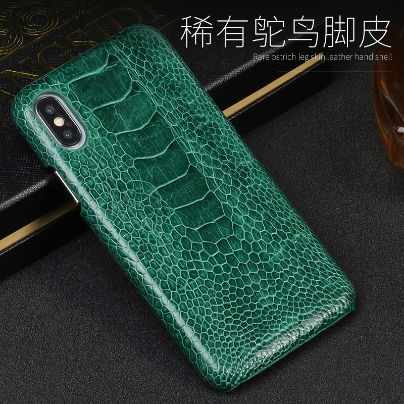 Для iPhone 11 11 pro чехол из натуральной кожи страуса защитный чехол для iPhone XR X XS 8 анти-осень деловой чехол для телефона