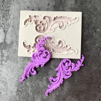 

DIY Sugar craft Border European Relief Silicone Mold Chocolate Gumpaste Mold Cake Decorating Tools Fondant Cake Decorating Mold