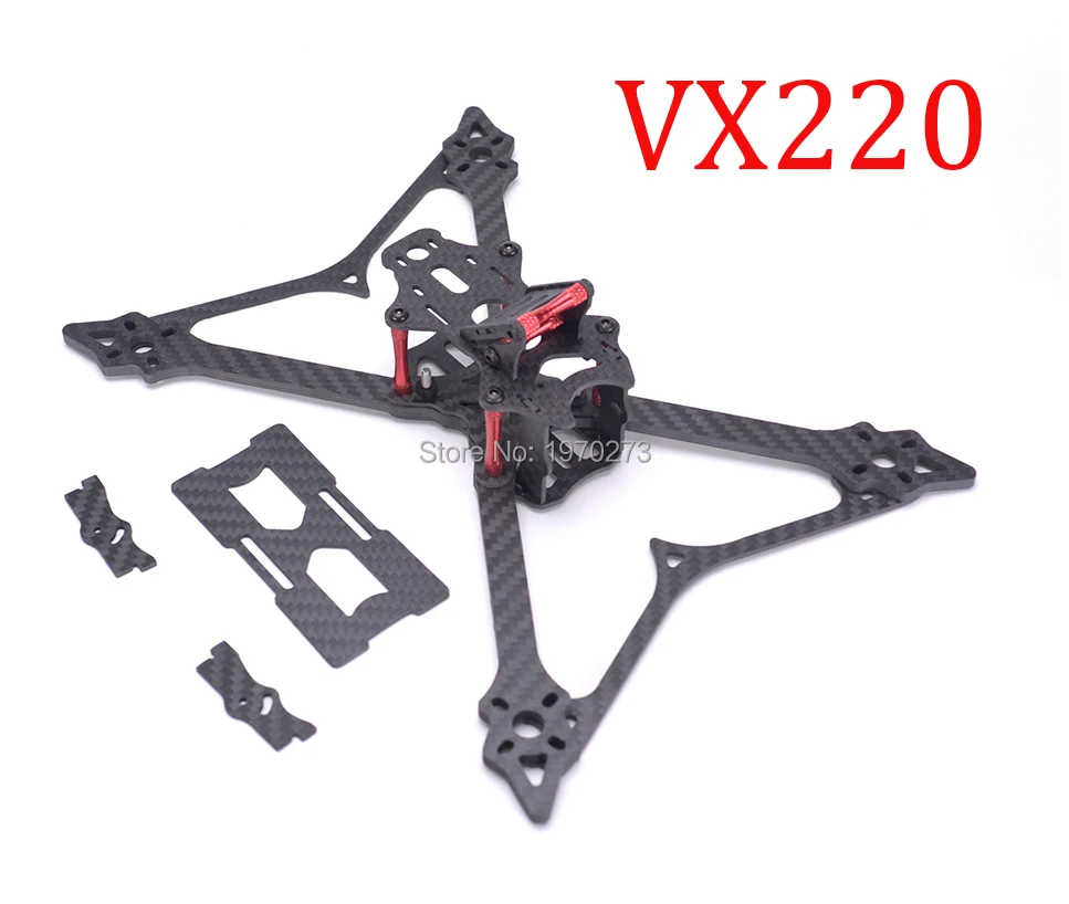 

VX220 220mm Carbon Fiber Quadcopter Frame Kit Mini Four Axis Multi FPV Racing Drone with 4mm thickness arm For QAV-X 210 VX210