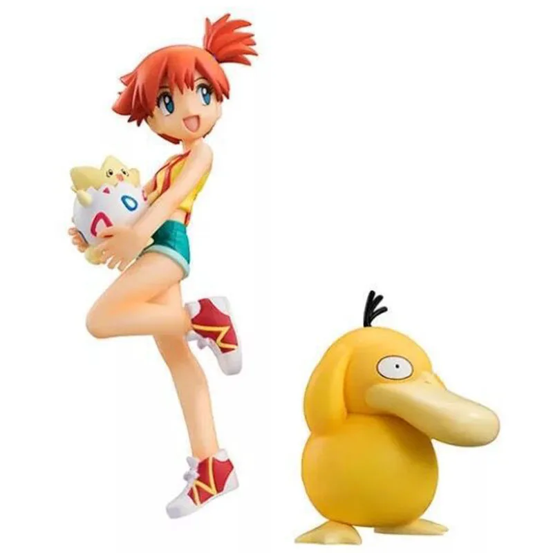 

Japan Anime Misty with Psyduck and Togepi Action Figure Model Toys Room Decoration Figure Toys Girl Figure Kids Gifts