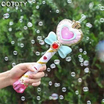 

Musical Light-up Bubble Magic Wand Bubble Machine Bubble Blower with 2 Bottles Bubble Solution, 2 Settings, Gift for Kids Girl