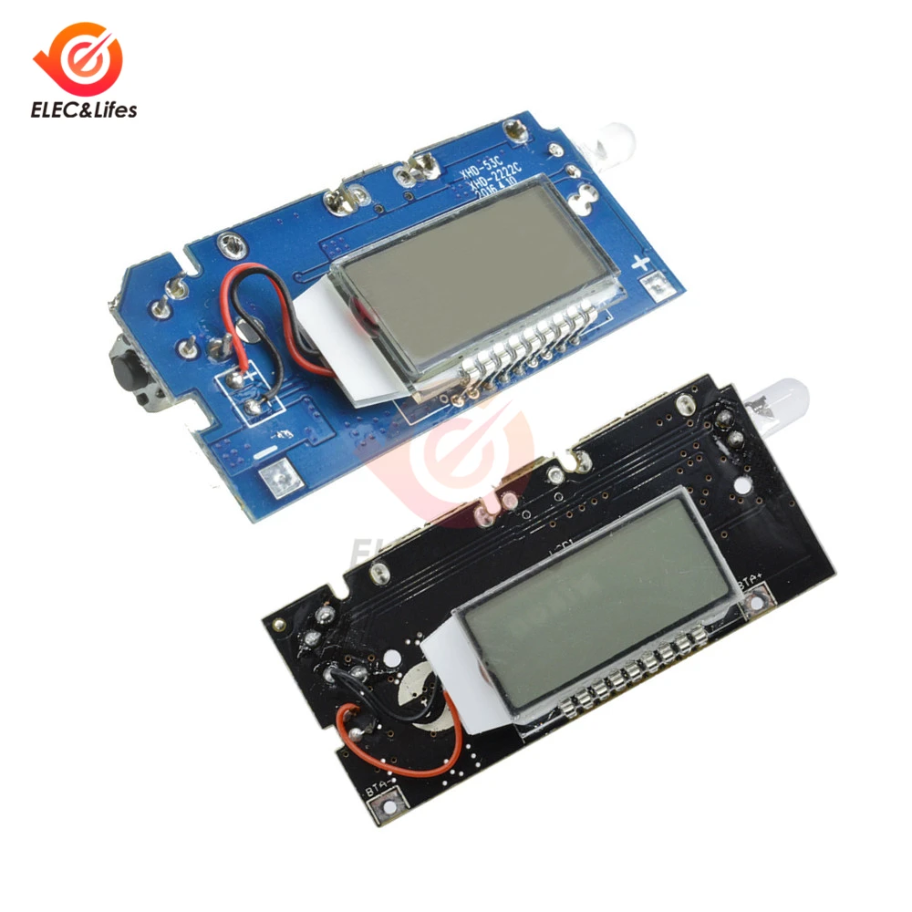Автоматическая защита Dual USB 5V 1A 2.1A мобильный Банк питания 18650 зарядка