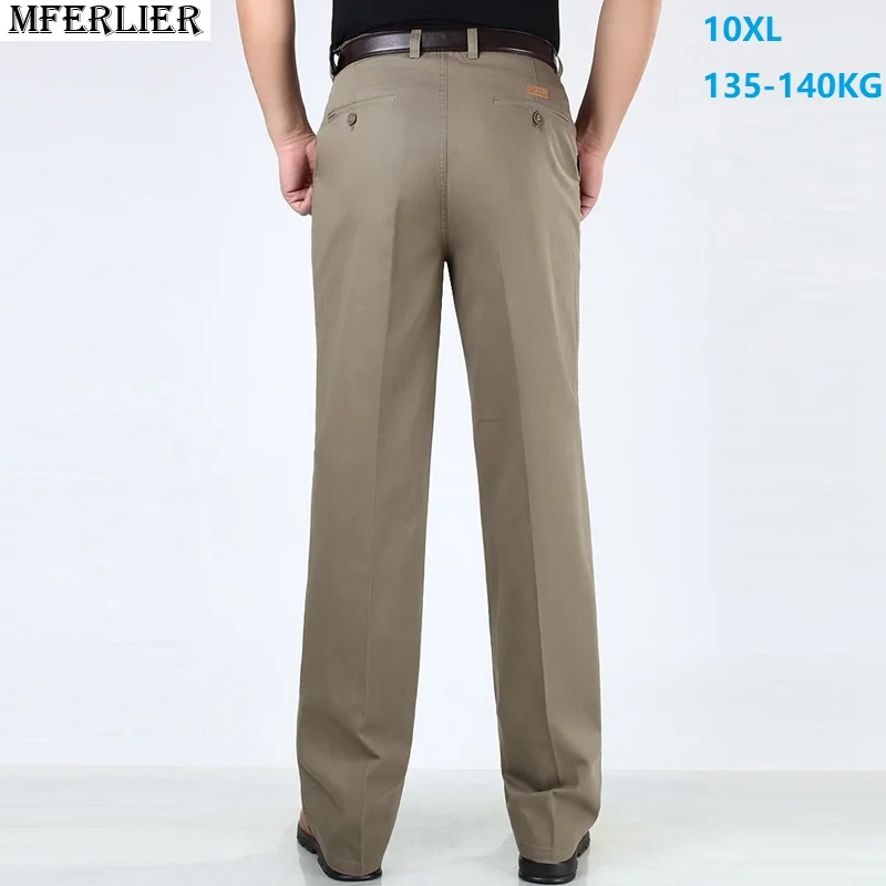 

Men suit pants formal large size big classic 7XL 8XL 9XL 10XL autumn business pants office Straight trousers black High waist 48