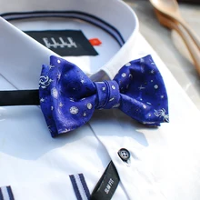 Моды повседневная мужская человек мужской случайный Двойной фиолетовый синий космические фантазии weddingGroom галстук-бабочку партия ручной работы