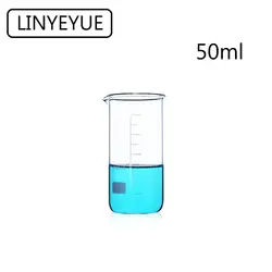 LINYEYUE 50 мл стеклянный шейкер высокий боросиликатное стекло высокая температура измерение сопротивления чашка лабораторное химическое