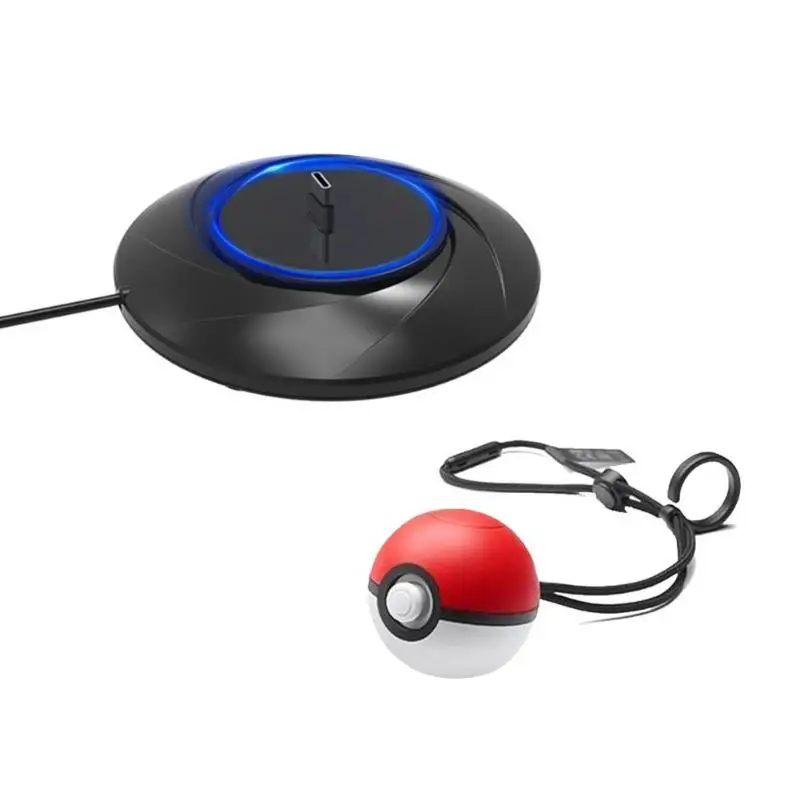 USB зарядное устройство док-станция Подставка держатель зарядный кабель с зарядным государственным индикатором для переключателя Pokeman Pokeball