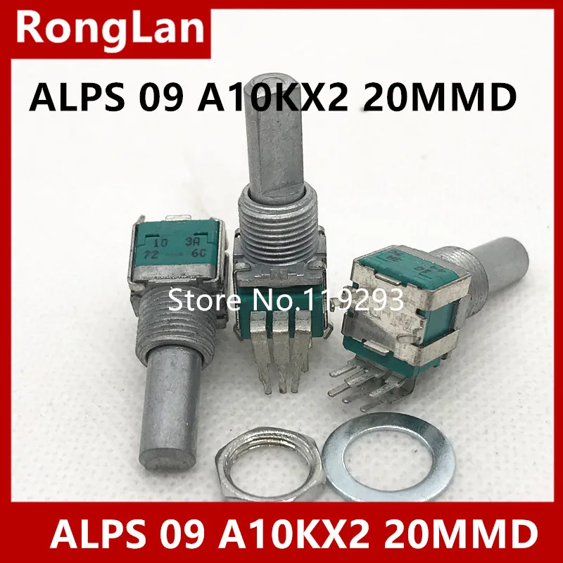 

[ BELLA]JAPAN ORIGINAL ALPS 09 Precision Potentiometer double A10KX2 A10K 20MMF ---10PCS/LOT