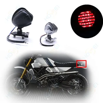 

universal retro Motorcycle Aluminum Grill LED Brake Tail light License Plate light Lamp TailLight For Harley Triumph Cafe Racer