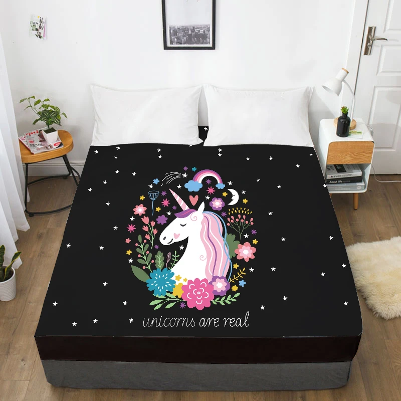 3D HD Cartoon Bed Sheet With Elastic,Fitted Sheet for Kids/Baby/Child/Boy/Girl,Animal zoo Mattress Cover Custom/160x200 - Цвет: unicron-06