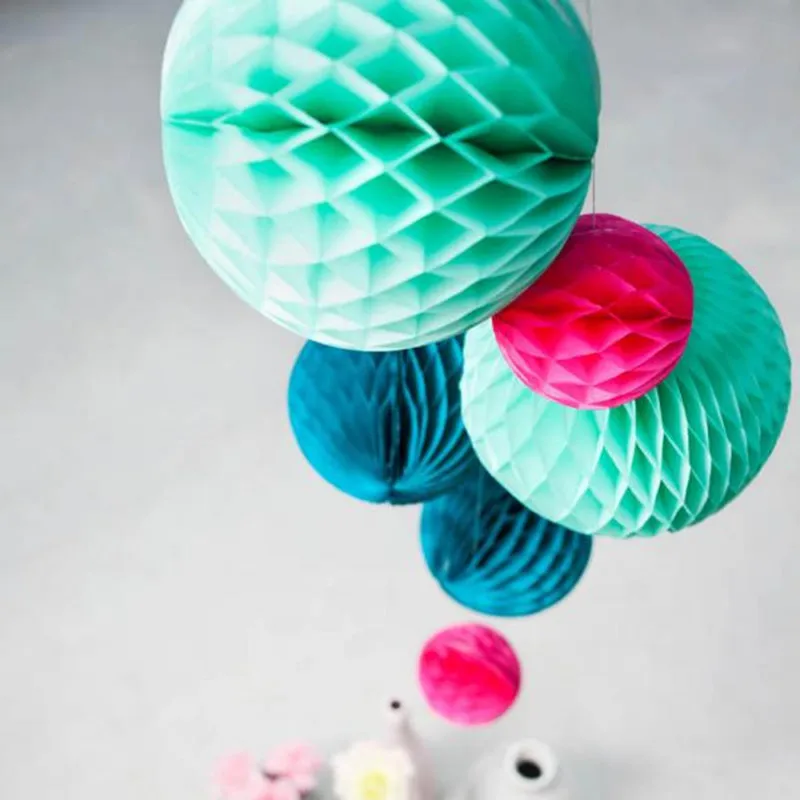 Wholesale - Free shipping 1000pcs 4inches(10cm) Tissue Paper Flower ball/ Honeycomb Lantern Wedding Party festival decoration