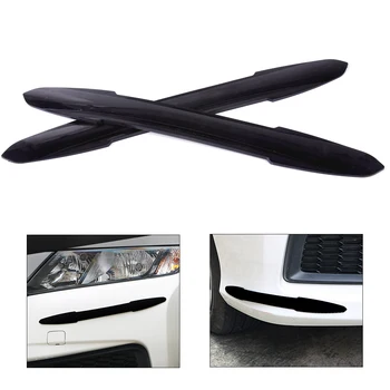 

DWCX 2pcs Front Rear Anti Rub Scratch Rubber Bumper Edge Protector Strip Corner Guard Sticker for VW Ford Mercedes Audi BMW Kia