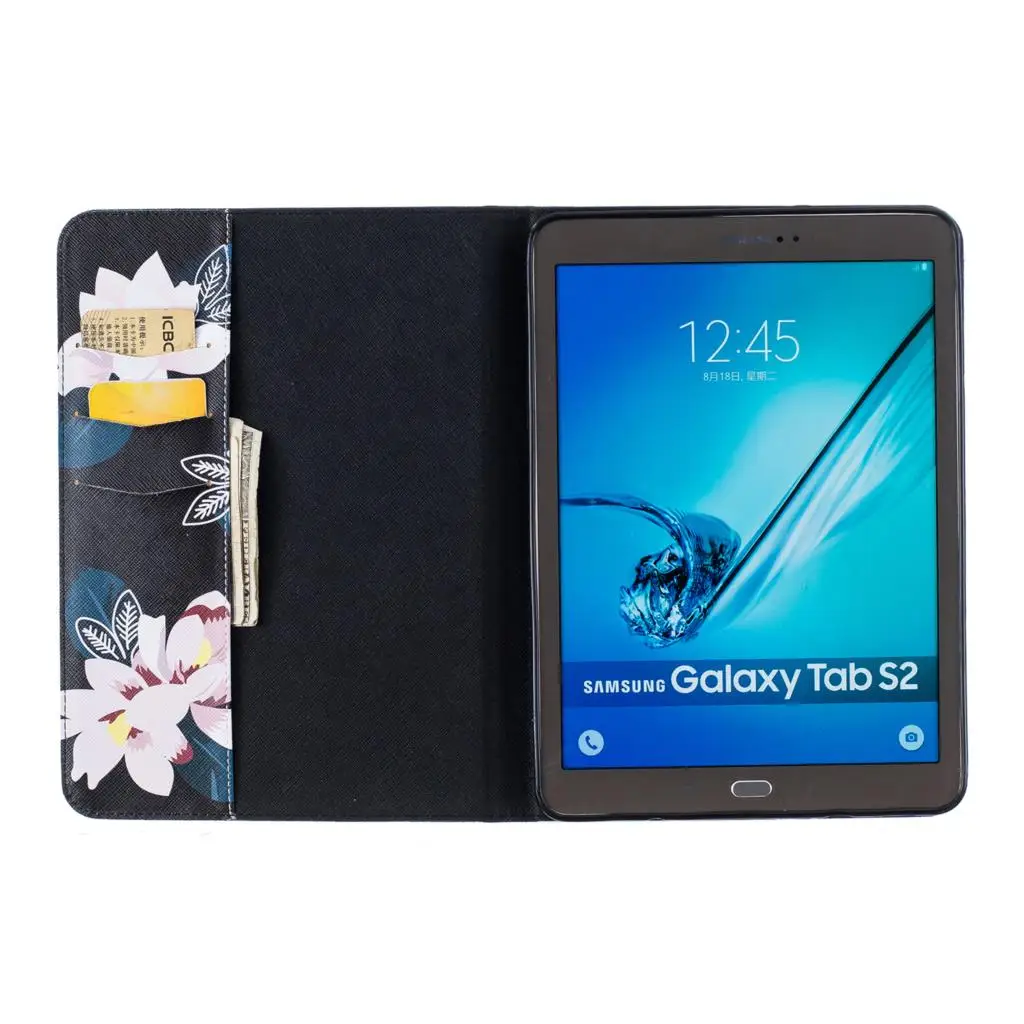 Capa para Tablet com Suporte de Couro pu Capa para Samsung Galaxy Tab s2 9.7 Polegadas T810 Tgatos T815 T613 - Imagem 3
