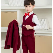 Высокое качество джентльменский Свадебный модный детский Блейзер костюм и смокинг платье для мальчиков