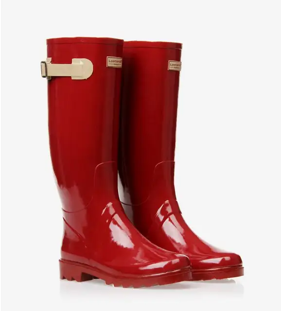 red rubber boots womens