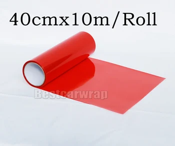 

10 roll/Lot 40cmx10m Red Headlight Film Tint Taillight / Motorbike Headlight Rear Lamp smoke Tinting Film DHL Free shipping