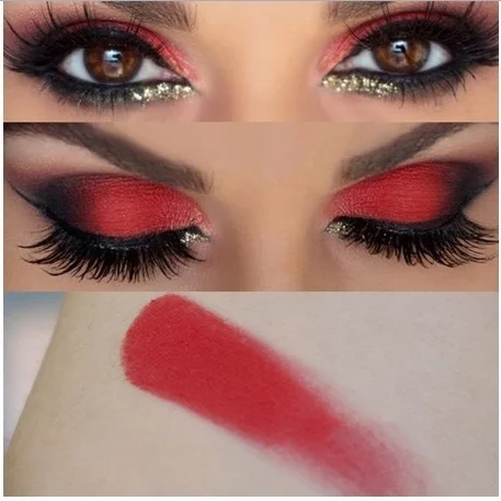 

Matte Red Eyeshadow Easy To Wear Makeup Eye Shadow Cosplay Stage Makeup