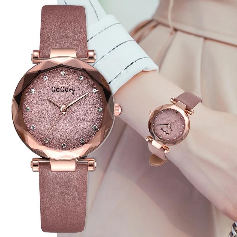 

Popular Top Brand Gogoey Women's Watches Luxury Watches Ladies Rose Gold Dress Bracelets For Girls Rhinestone Clock Montre Femme