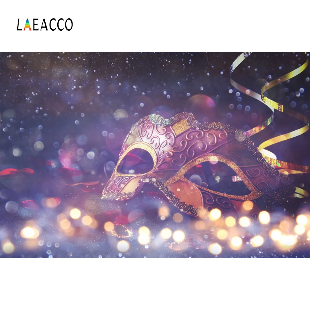 

Laeacco Dreamlike Light Bokeh Mask Ribbons Children Portrait Scene Photographic Background Photography Backdrop For Photo Studio