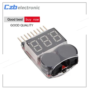 S Новый 1-8 S Lipo Li-Ion Fe батарея напряжение 2IN1 Индикатор тестер низкого напряжения зуммер сигнализации для RC автомобилей светодио дный лодка LED В 3,7-30 в двойной динамик - изображение