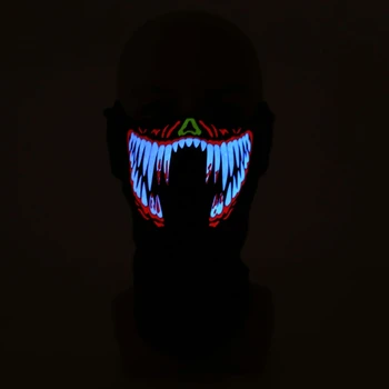 

Super Cool Led Mask Luminous Skull Mask Maske Masque Horreur Halloween Decoration Craft Supplies