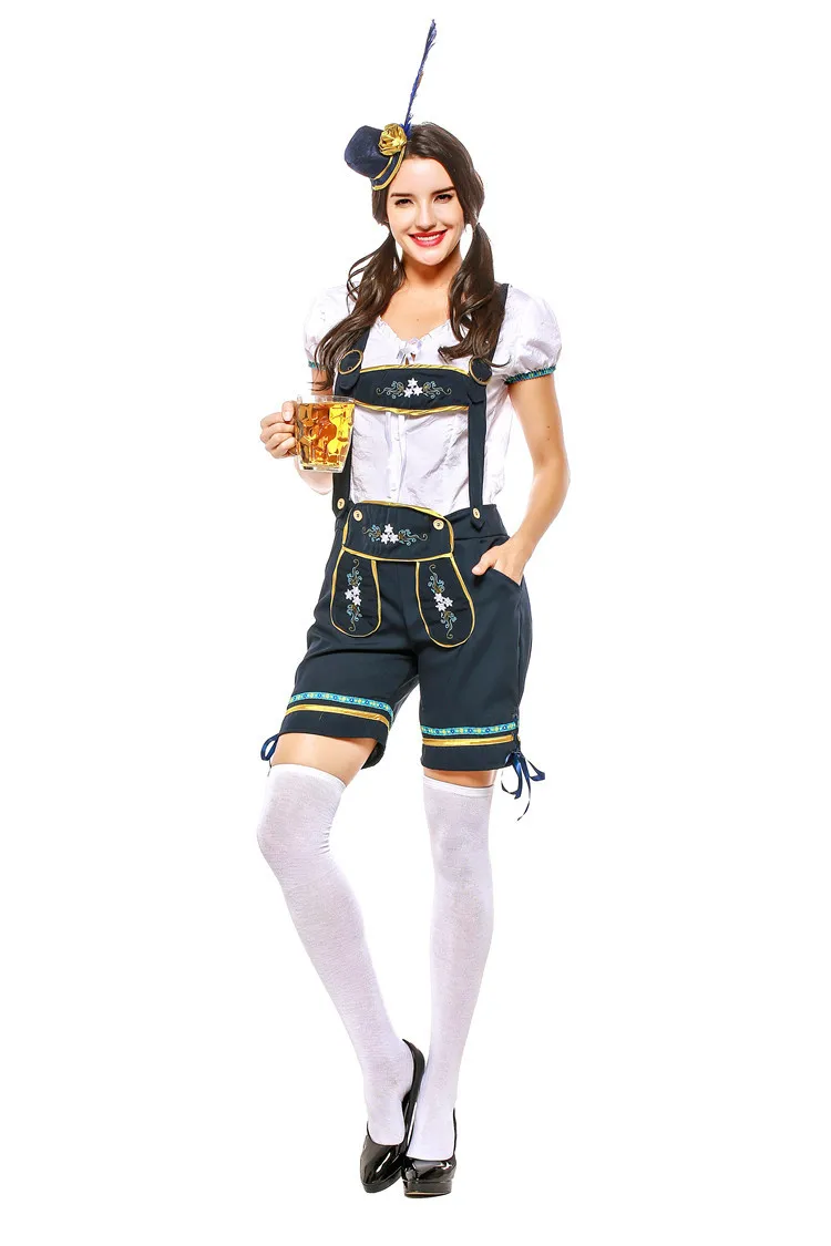 Роскошный костюм для немецкого фестиваля Октоберфест Lederhosen баварское пиво Featival мужчина женщина бар горничной наряд костюмы для пар