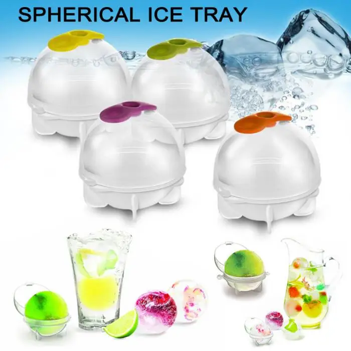 4 шт прозрачный напиток ледяной шар плесень пудинг для желе для мыла Плесень инструмент силиконовые формы льда 669
