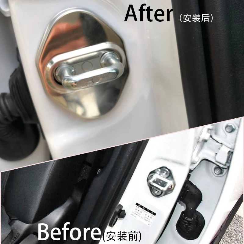 

Excellent Stainless Steel Door Lock Buckle Protective Cover for toyota 86 GT86 FT86 Hiliux Tundra Highlander sienta car-styling