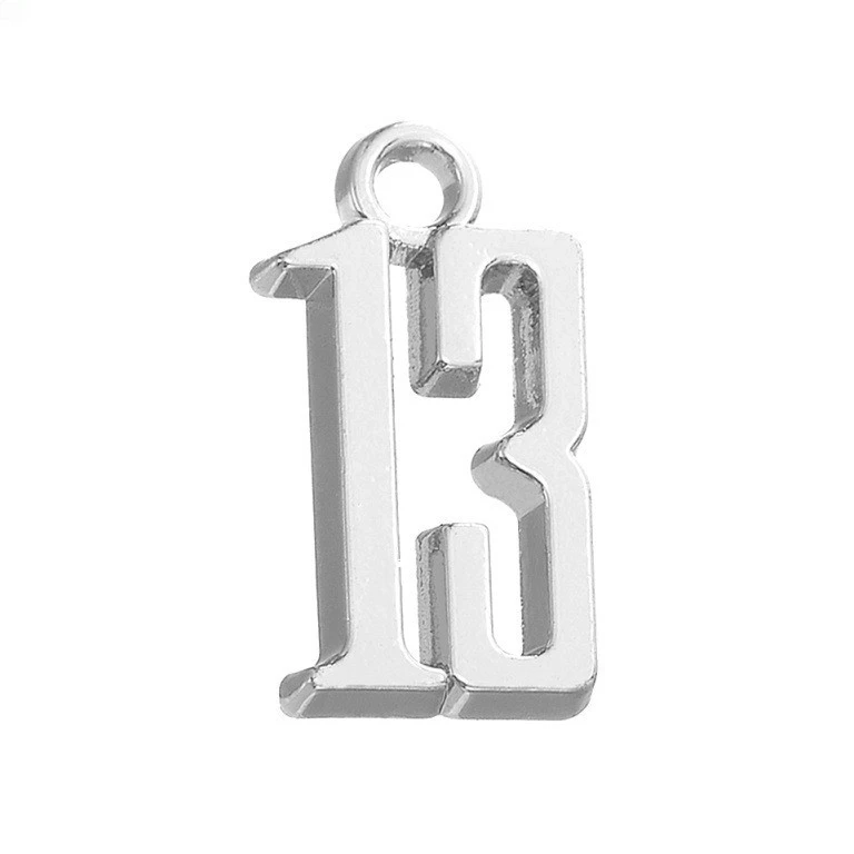 CCOR Новый кулон из сплава с 13 цифрами брелок для ключей ювелирные аксессуары 20 шт