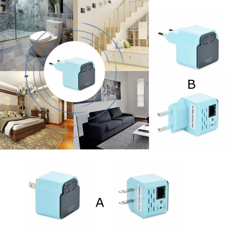 

Binmer Networking US WIFI Extender 300Mps Wireless Repeater AP 2.4Ghz Wi-Fi Extender Wall Plug Design WIFI Signal Booster May8