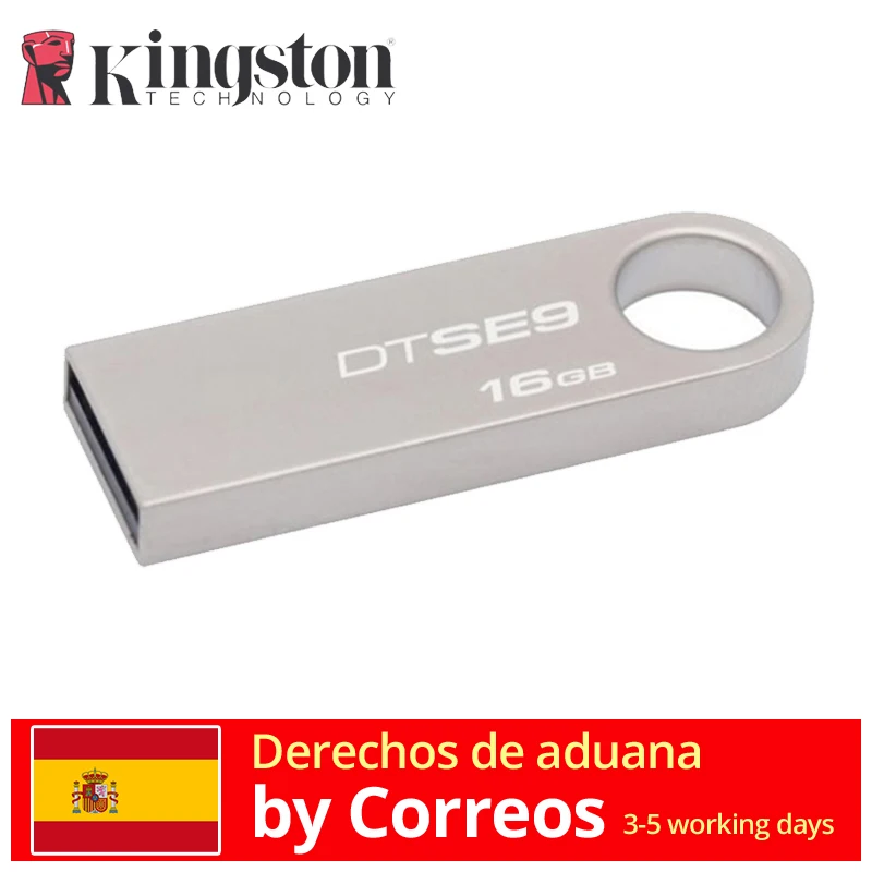 Kingston technology DataTraveler SE9 16 GB 2,0 tipo de conector USB tipo de cubierta de plata unidades Flash USB memoria usb