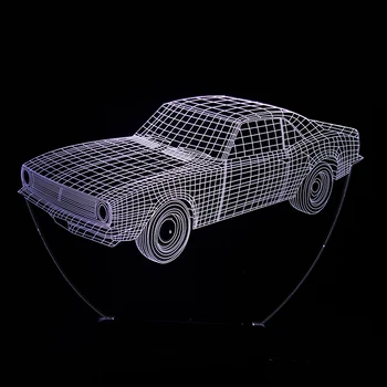 

Creative 3D Cool Boy gift Animation Cars Night Light Lamp 7 Colors change LED Atmosphere Lamp Light Kids Birthday infantil noch