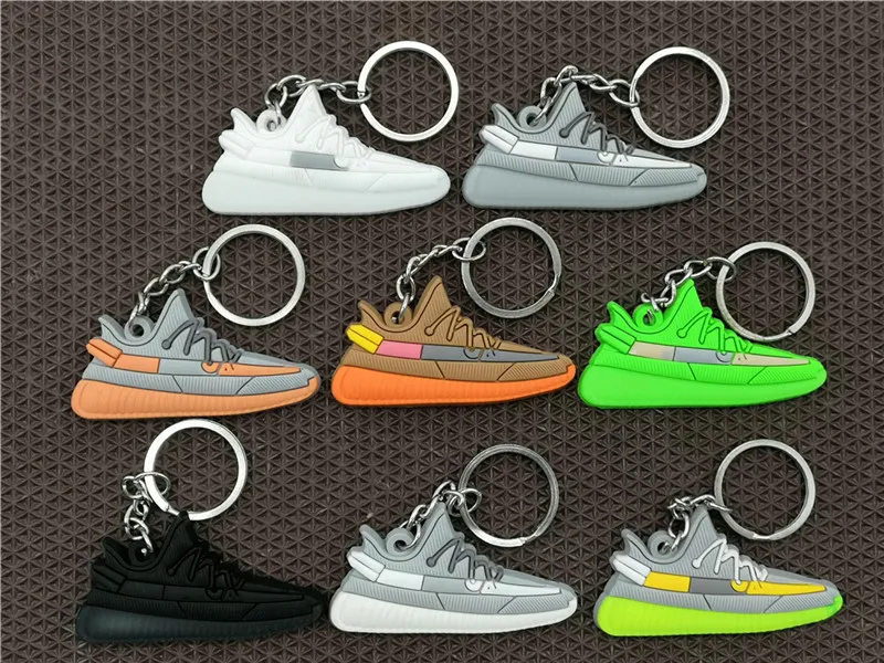

Belababy Mini Silicone BOOST 350 V2 Shoes Keychain Woman Men Kids Key Ring Key Holder Gift SPLY-350 Chic Sneaker Keychain