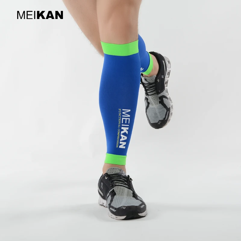 MEIKAN Funzionale Vitello Compressione Maniche Gamba Scaldini Ciclismo Corsa E Jogging Scaldini Sicurezza E Prevenzione Nello Sport Gear Per La maratona Cross-Country